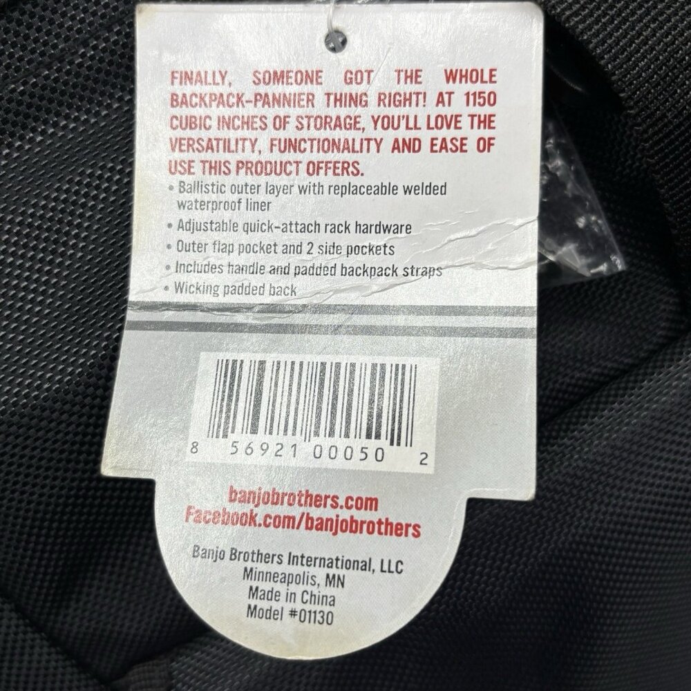 Banjo Brothers Waterproof Backpack Pannier Bag Cycling Cyclists Commuter - Picture 14 of 16